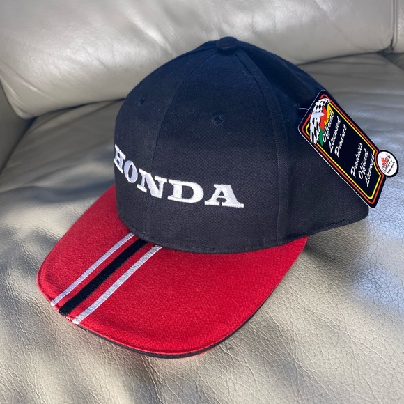 Choko Motorsports Honda Hat, Cap, Baseball Red Black & White NWT - Picture 2 of 7